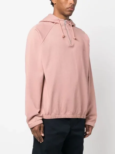 Μισό φερμουάρ hoodie A.p.c. ροζ