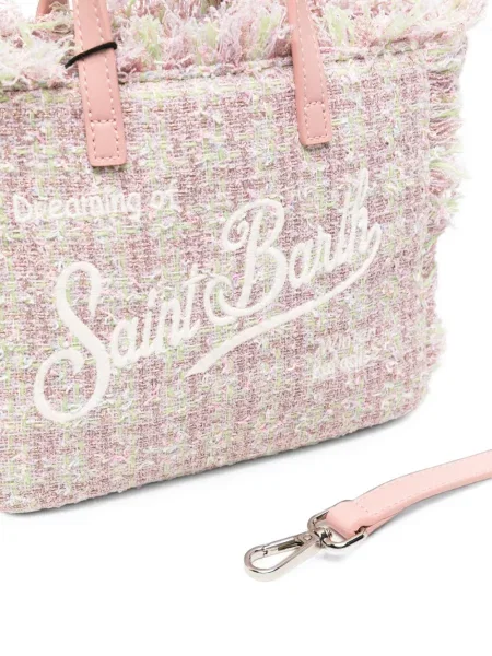 Geantă Mc2 Saint Barth din tweed roz