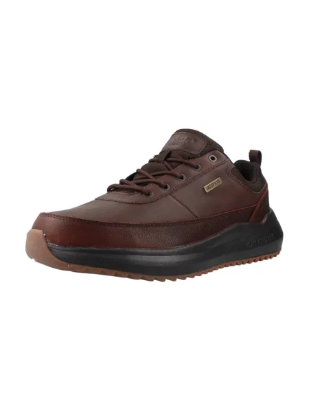 Sneakersy Skechers skórzane brązowe