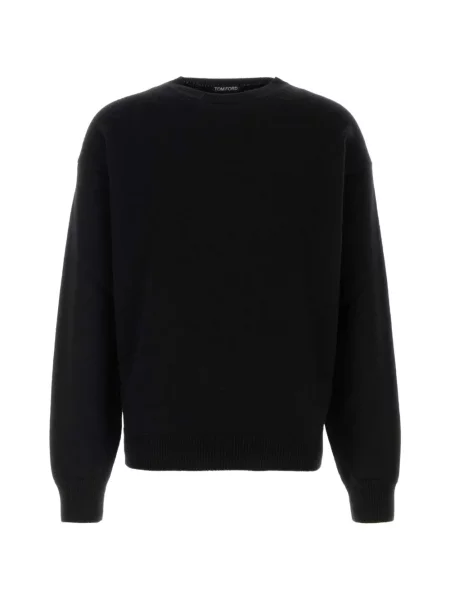 Pulover Tom Ford tricotate cu decolteu rotund negru