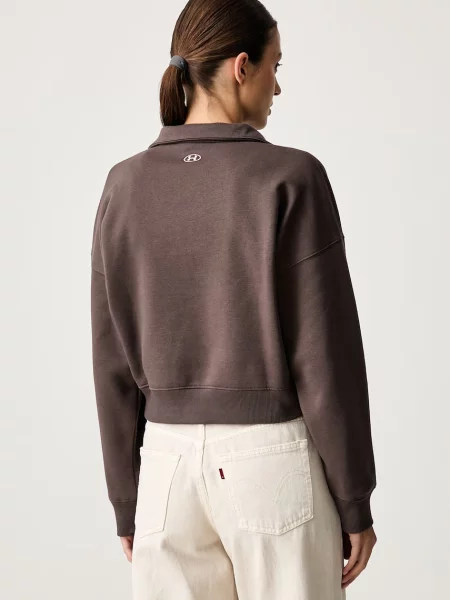 Under Armour bluza z bawełną Rival brązowa