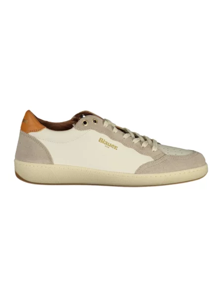 Sneakersy Blauer skórzane białe