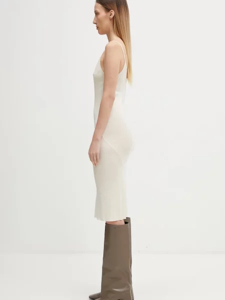 Rick Owens Lilies rochie de vară din vâscoză bej
