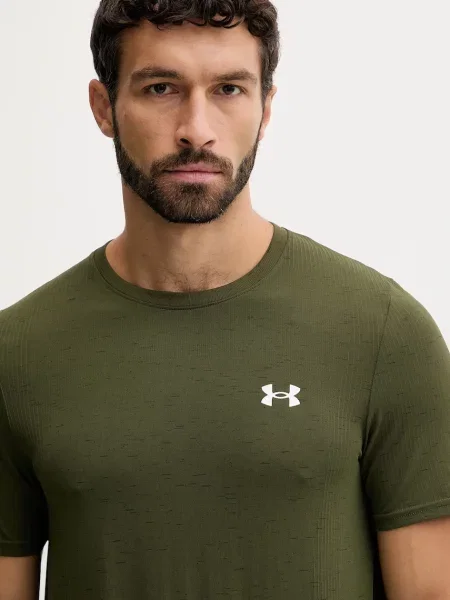 Однотонная бесшовная футболка Under Armour оранжевая