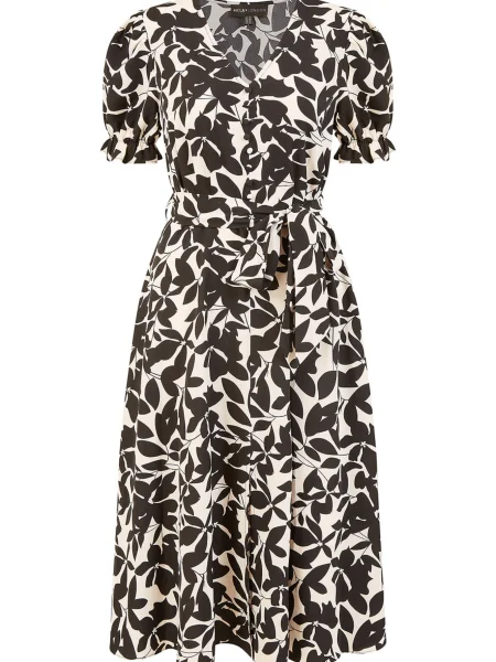 Mela London Rochie negru / murdar alb