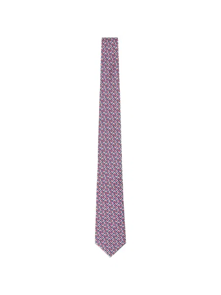 Cravată Giorgio Armani cu imagine cu imprimeu geometric albastru