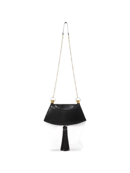 Fular Chloé din piele negru