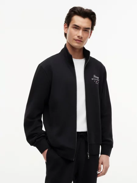TOMMY HILFIGER Hanorac negru alb