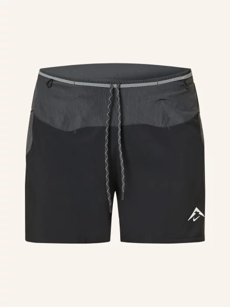 Nike Běžecké Šortky Second Sunrise / tmavě šedá černá