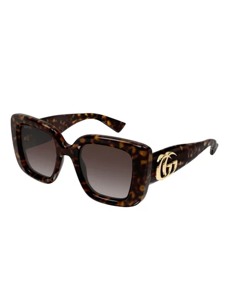 Ochelari de soare Gucci Eyewear cu imprimeu geometric maro