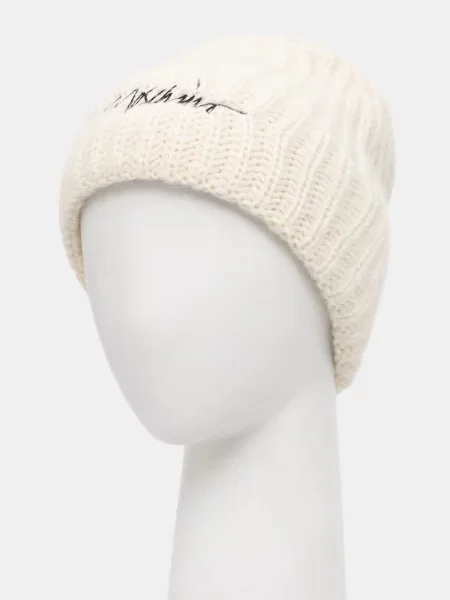 Moschino căciulă de damă cu lână bej