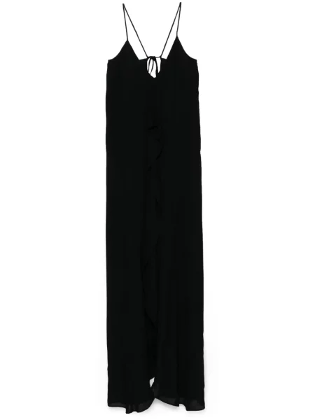 Oblekové maxi maxi šaty Jil Sander Pre-owned černé