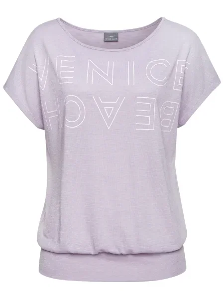 VENICE BEACH Tricou mov liliachiu alb