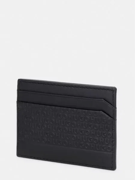 HUGO etui za kartice usnjeni ETHON_Card Case MG črna