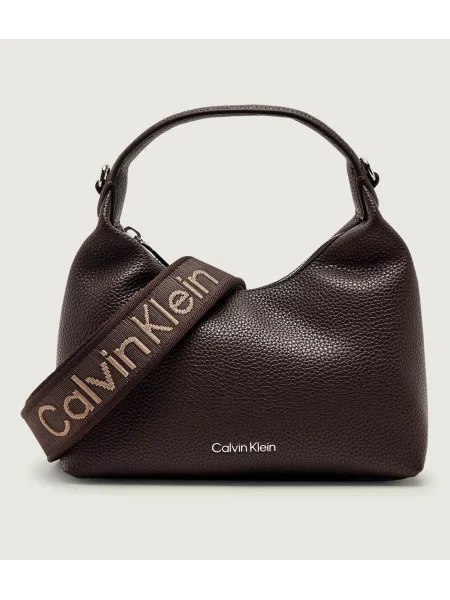Geantă Calvin Klein închis maro