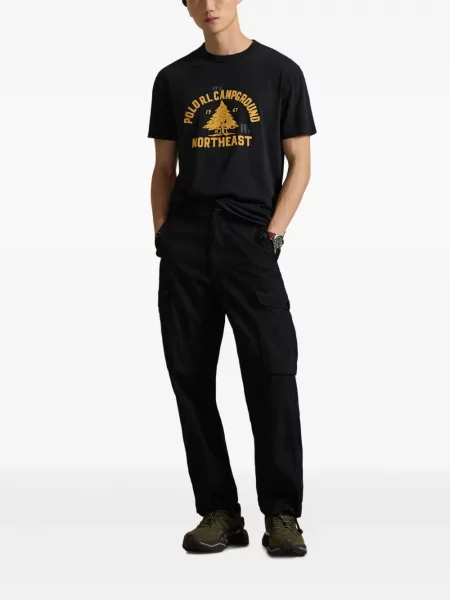 Μικρός κασκέτο Polo Ralph Lauren με χαμηλή μέση υφαίνω διαγωνίως πράσινο
