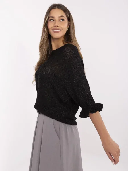 Pulover Italy Moda negru