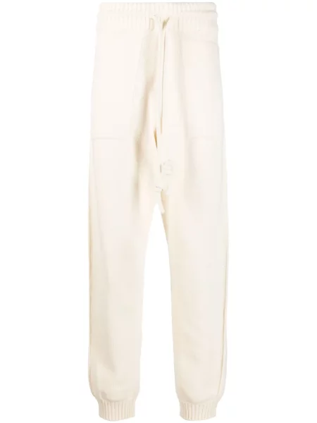 Pantaloni Off-white cu dungi tricotate alb