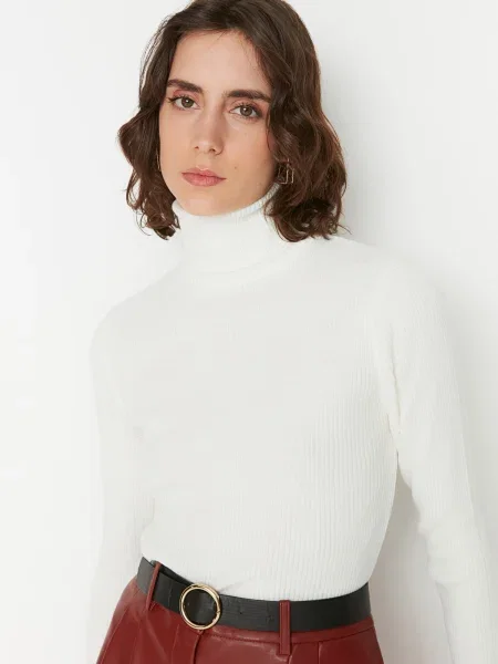 Pulover Trendyol alb