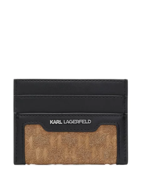 Portofel Karl Lagerfeld din piele de căprioară negru