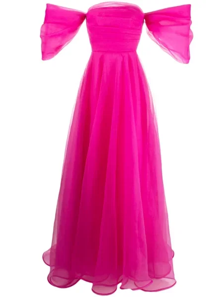 Rochie maxi Ana Radu din organza de costum roz