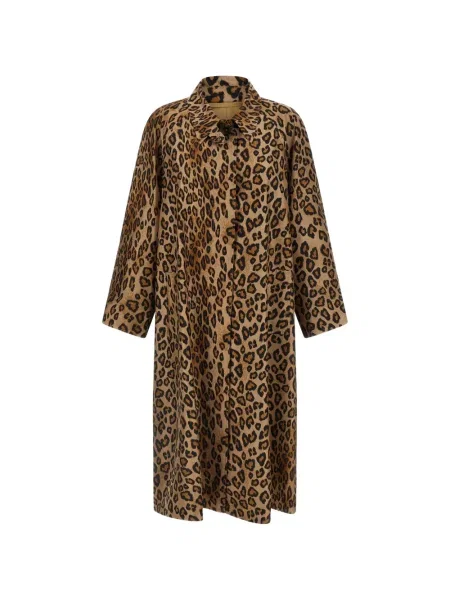 Trencz Alberto Biani z nadrukiem w panterkę brązowy