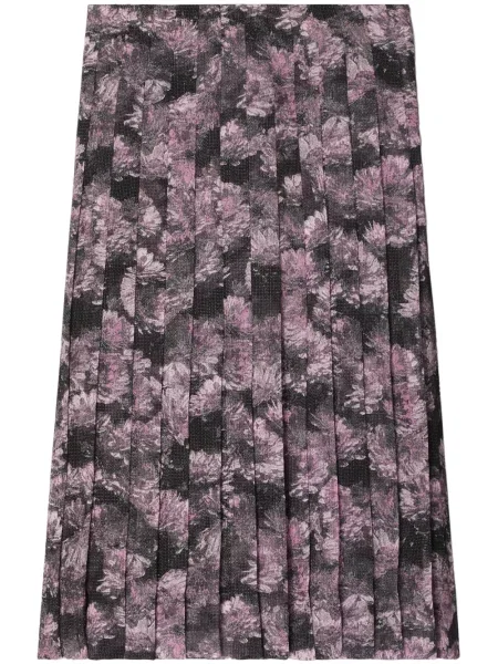 Fusta plisata Tory Burch plisată până la genunchi roz