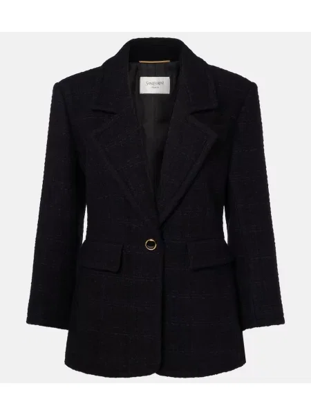 Geacă Saint Laurent de lână negru