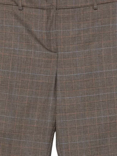 Pantaloni Incotex în carouri maro