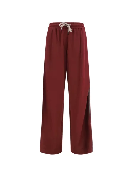 Pantaloni Brunello Cucinelli alergare roșu