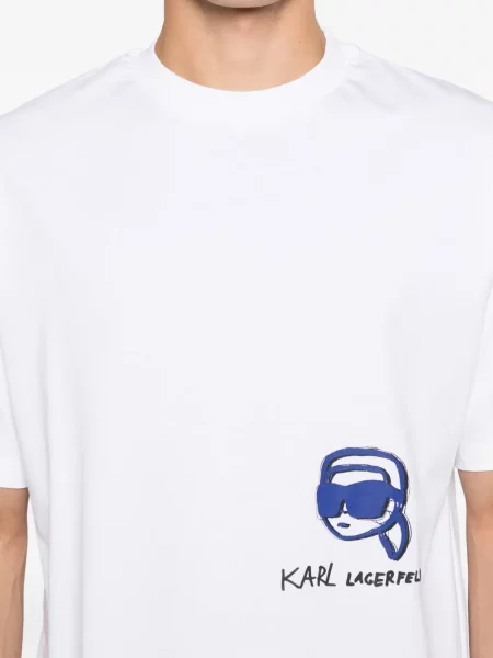 Tricou Karl Lagerfeld cu imagine alb