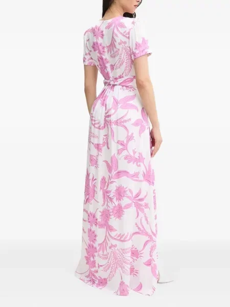 Rochie maxi Melissa Odabash cu model floral cu imagine de costum alb