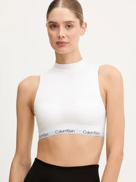 Топ Calvin Klein Underwear с ниско поло бяло