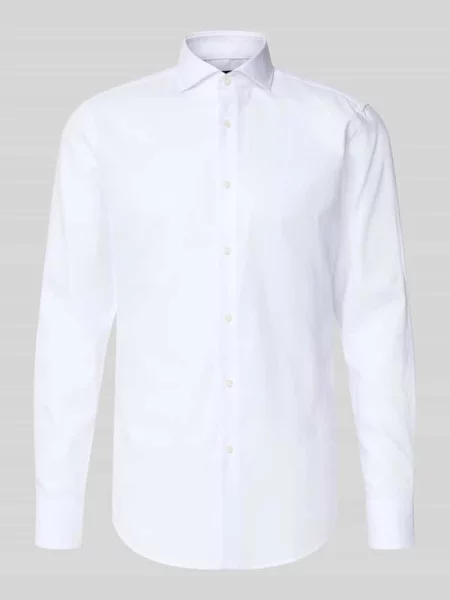 Koszula biznesowa o kroju slim fit z czystej bawełny model H-Hank-SP' Boss biała