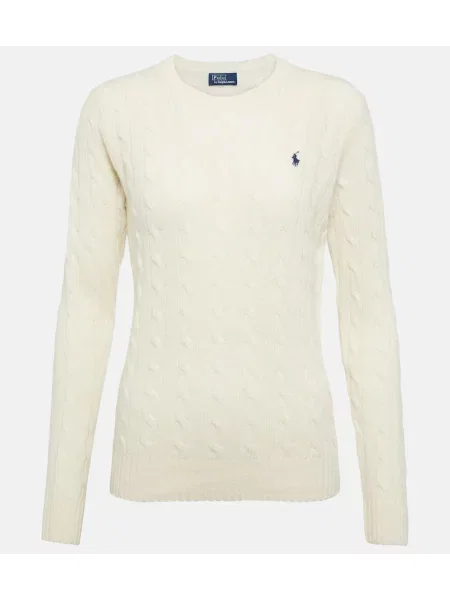 Pulover Polo Ralph Lauren de lână alb
