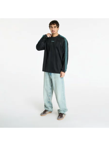 Džerzej dlhý tričko Adidas Originals s dlhými rukávmi čierna