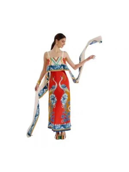 Sukienka La Doublej kopertowa czerwona