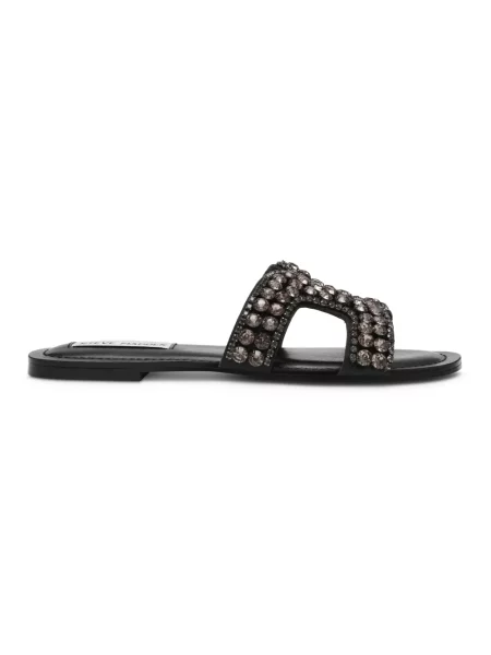 Klapki Steve Madden skórzane czarne