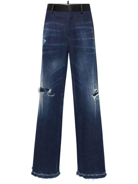 Szerokie jeansy Dsquared2 niebieskie