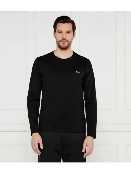 Hosszú ujjú hosszú hosszú ujjú póló Boss Black fekete