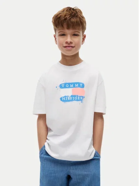 Tommy Hilfiger T-Shirt Graffiti λευκό