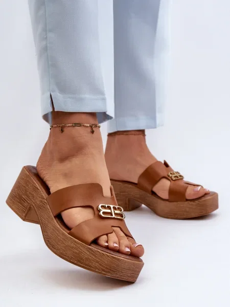 Домашни пантофи Kesi златисто