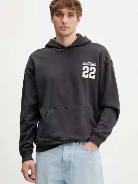 Pulover Hollister Co. s kapuco siva