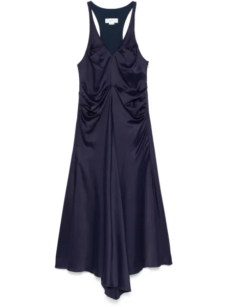 Rochie maxi Victoria Beckham plisată de costum albastru