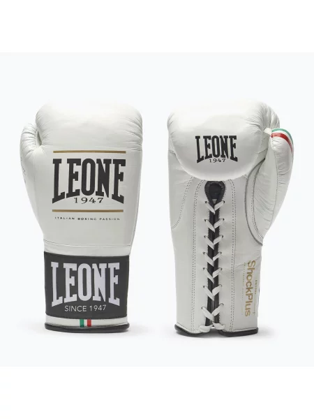 Рукавиці боксерські LEONE Shock Plus white білі