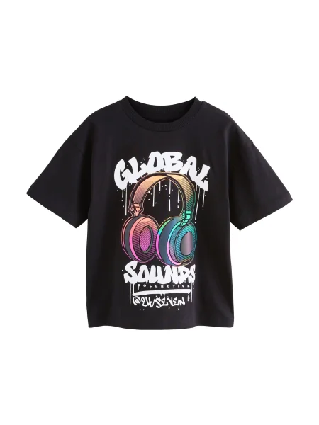 Next Tricou portocaliu deschis / roz / negru alb
