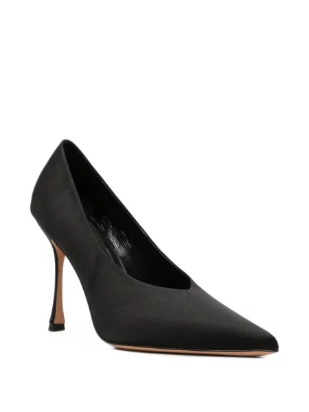 Pantofi cu toc Jude din satin negru