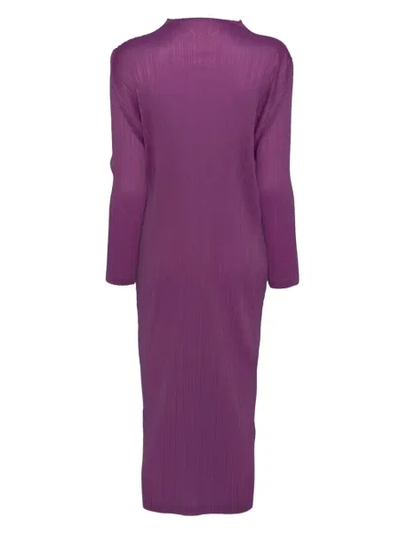 Плисирана костюм миди рокля Pleats Please Issey Miyake до коляното виолетово