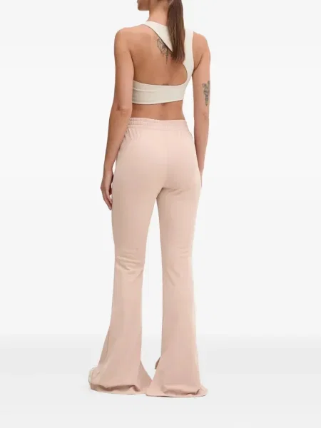 Pantaloni palazzo Adidas cu dungi plisat cu imagine albastru