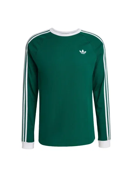 ADIDAS ORIGINALS Tricou LONGSLEEVE verde pin alb